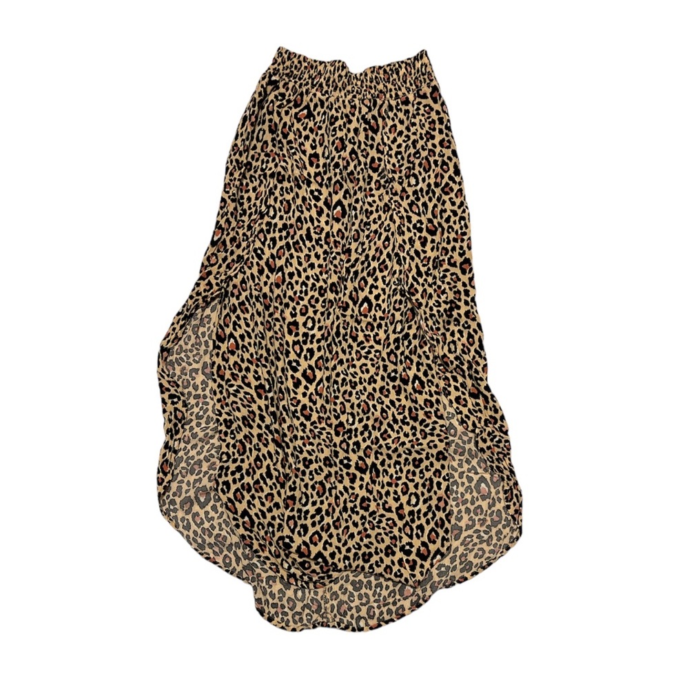 Cheetah Print Slit Skirt